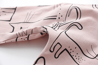 Katzen-Hemd mit Knöpfen