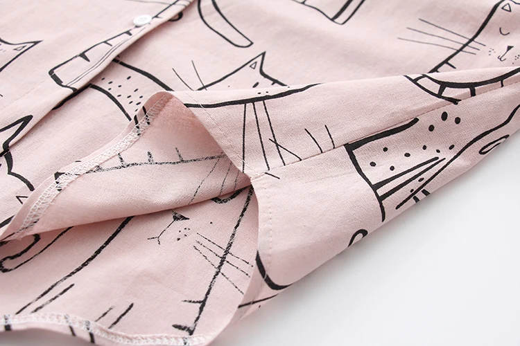 Katzen-Hemd mit Knöpfen