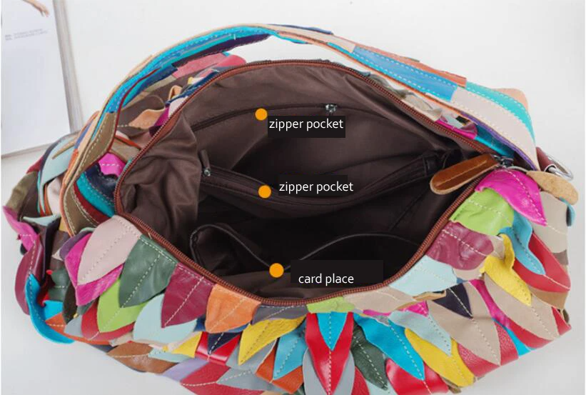 Mosaikblätter Handtasche