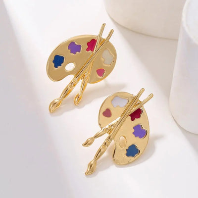 Malerpalette-Ohrringe