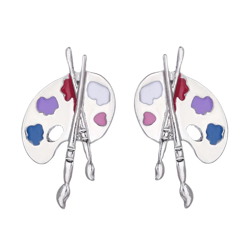 Malerpalette-Ohrringe