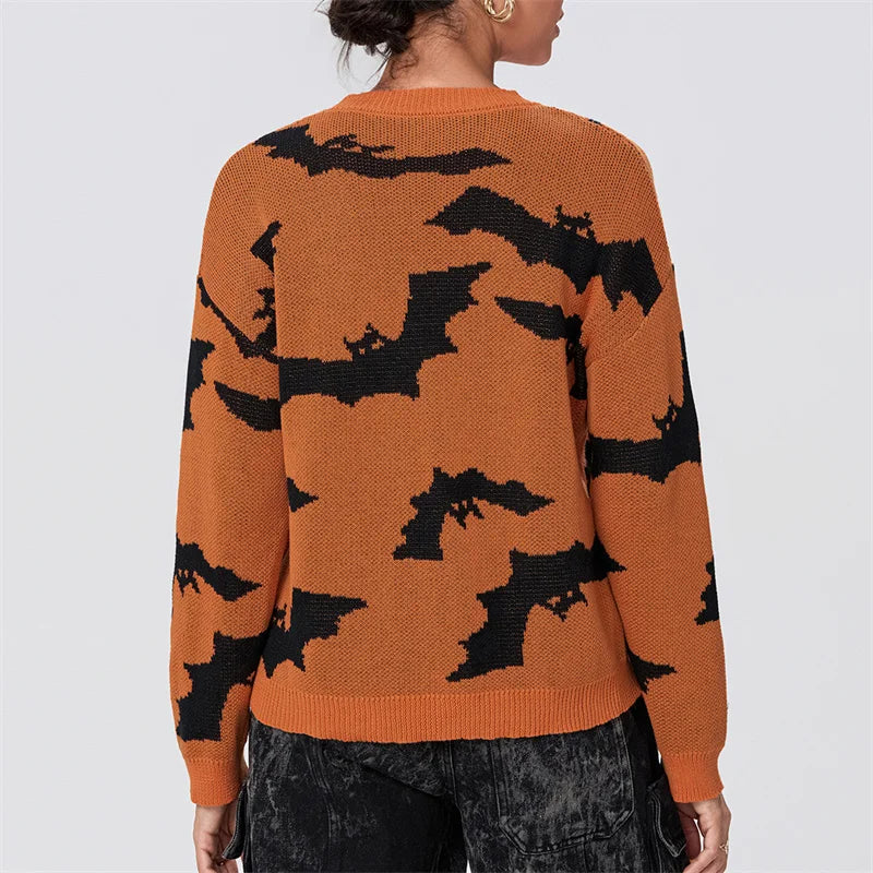 Gruseliger Fledermaus-Pullover
